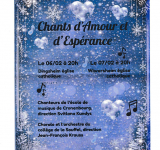 Concert le 6 février à Dingsheim et le 7 février à Wiwersheim