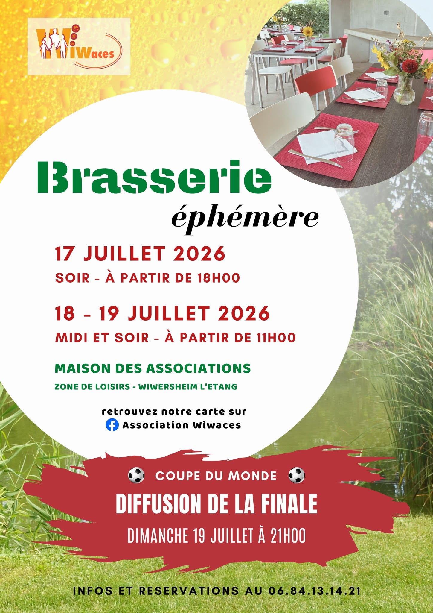 Brasserie éphémère - 17 au 19 juillet 2026